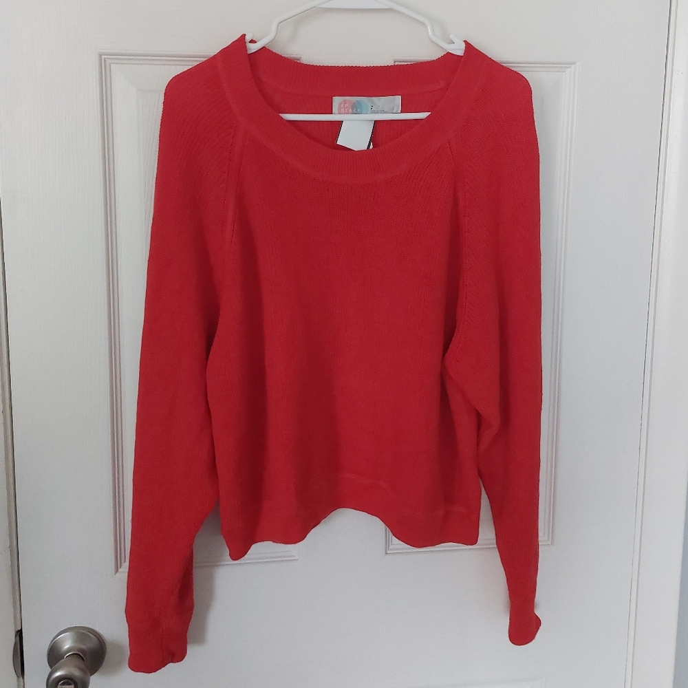 FP Beach Red Sweater, Size Small